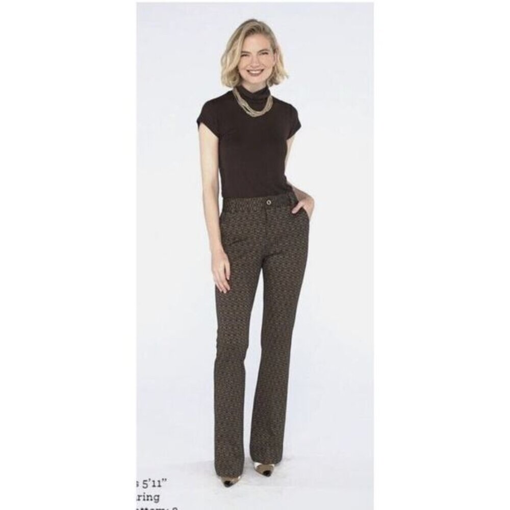 NWT CAbi #4570 Women's Brown Turtleneck Slinky Blouse Top Size Medium